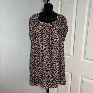 Vici Black and Pink Floral Dress